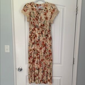 Baltic Born Aliyah midi dress- Coral